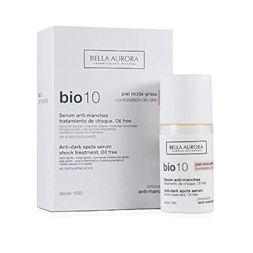Bella Aurora Bio10 Serum Antimanchas Piel Mixta-Grasa| Tratamiento Despigmentante Facial, 30 Ml