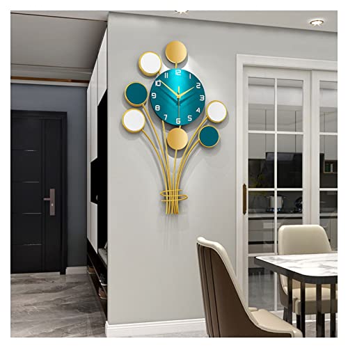 Horloge murale silencieuse à quartz grand format noir