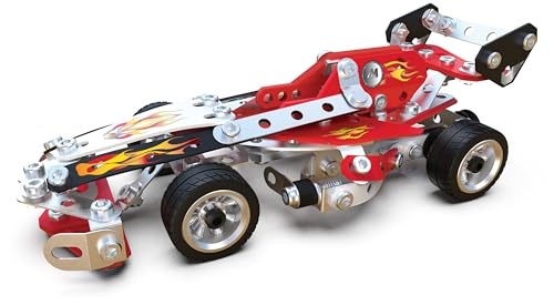 MECCANO, 10-in-1 Racing Vehicles STEM Model Building Kit with 225 Parts and Real Tools, Kids Toys for Ages 8 and Up - 6