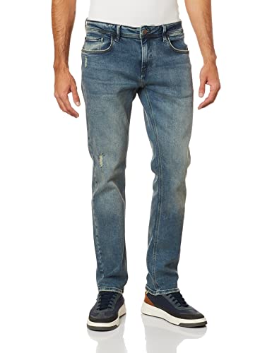 Jeans skinny puídos, Calvin Klein, marinho, 40