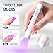 AIRSEE Mini Handheld UV Light for Gel Nails,Portable Rechargeable Nail Lamps,2 Timers for Rhinestone Glue Decoration,Gel Nail Strips at Home,Travel(White)
