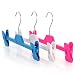 Hangerworld Bright Mixed Small Kids Plastic Clip Clothes Hangers 11 Inches - Pack of 10, Blue, Pink, White