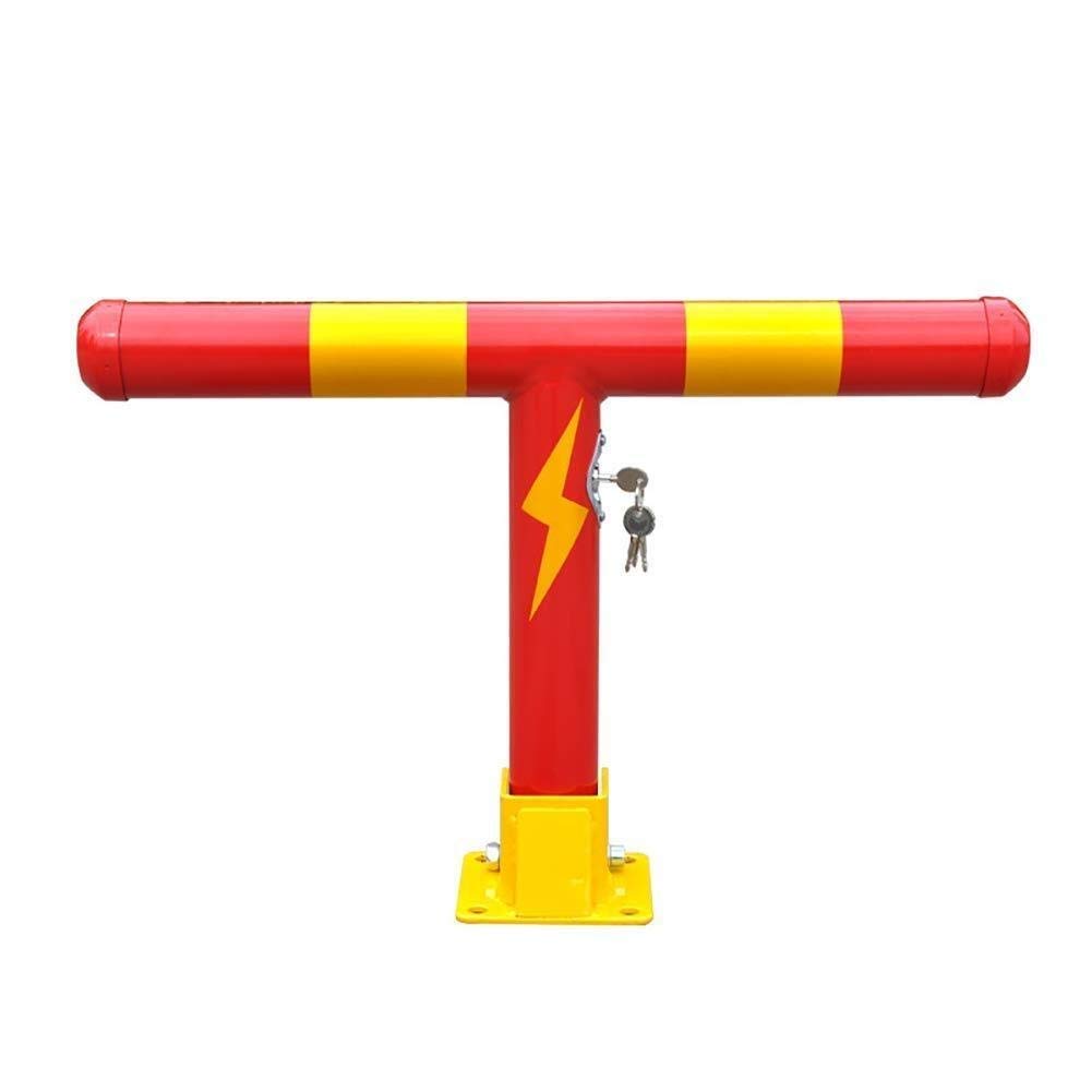 MOKLYF Parking Lock,Parking Barriers Parking Lock,Folding Security Parking,Parking Manually Movable Interceptor,60 × 40 × 13Cm Bollard/Red