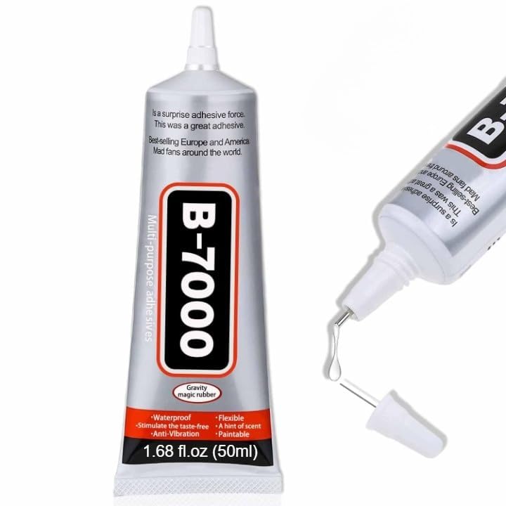 B-7000 Industrial Strength Adhesive Glue 50ml with Precision Tip, Multi-Purpose Clear Glue for Mobile Phone, Rhinestones, Crafts, Shoes, Fabric, Jewelry, Aari Work, Beads-image-46