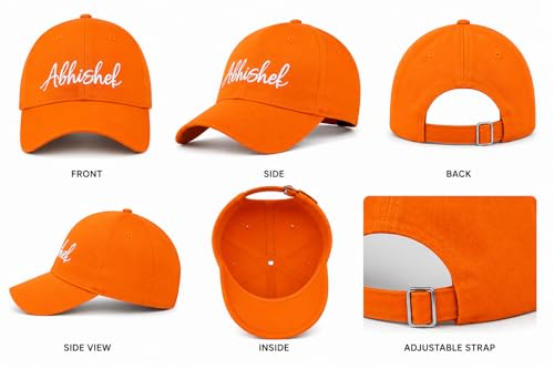 Image of AICA Personalised Name Cotton Cap for Men & Women � Black, Free Size | Gifts for Men & Women
