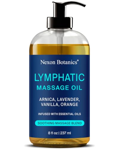 Lymphatic Massage Oil for Massage Therapy & Gua Sha with Arnica 8 fl oz