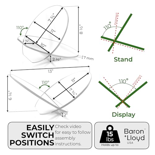 B+L USA Acrylic Book Stand - Clear Acrylic Book Holder - Premium Acrylic Book Stands for Display - Large Round 11 inch Open Book Display Stand - Open Book Holder - Acrylic Book Display Stand - Image 4
