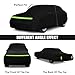 Waterproof Car Cover Compatible with 1988-2002 BMW 5 Series E34 E39, 6 Layers All Weather Car Covers with Zipper Door and Windproof Bands for Snow Rain Dust Hail Protection