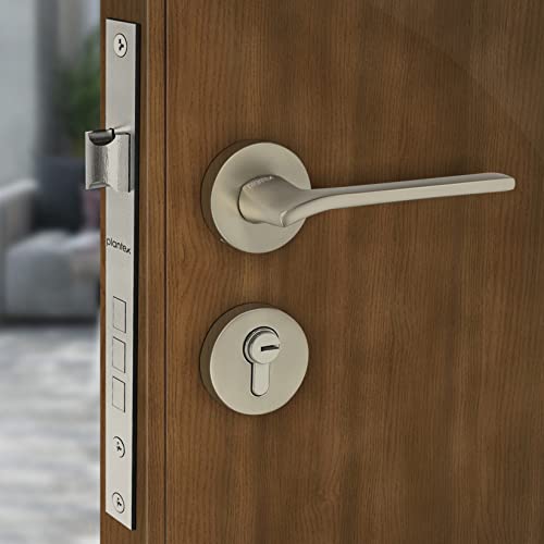 Image of Plantex Fully Brass Door Lock with 3 Years of Warranty /Main Door Lock for Home /Mortise Lock for Door - Main Door Lock Set (Sumer-3037, Matt)