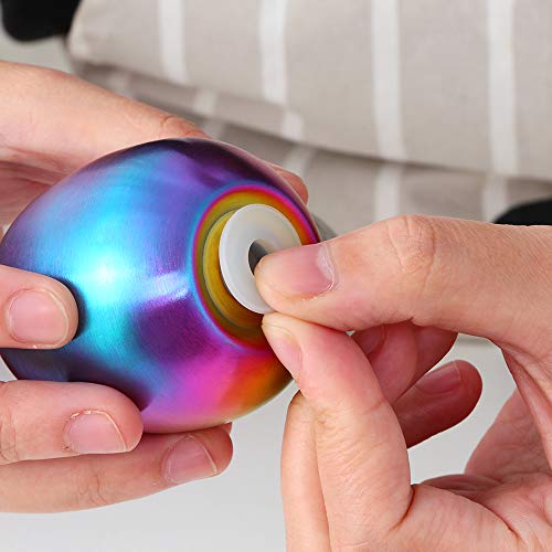 Tupmfg Rainbow Stainless Steel Egg Shaped Salt Pepper Shaker Set Salt & Pepper Dispenser 2 Pieces Salt Shakers For Kitchen  thumb #4