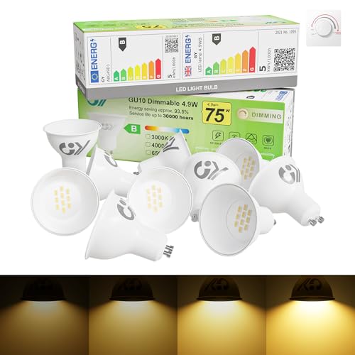 GY Bombilla LED GU10 Regulable 4.9W, 3000K