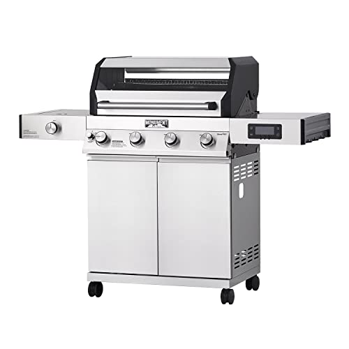 Monument Grills Denali D405 4-Burner Liquid Propane Gas Smart Bbq Grill Stainless Steel With Smart Technology, Side Burner And Led Controls #TOP4