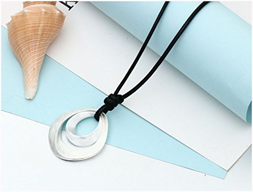 Hongye Brushed Pendant Necklace For Men For Women (Silver) #TOP2