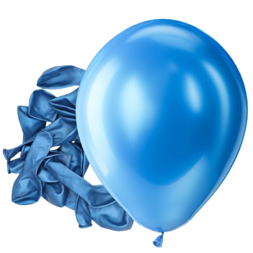 Image of Bezente Pearl Blue Latex Party Balloons 150 Pack 5 inch