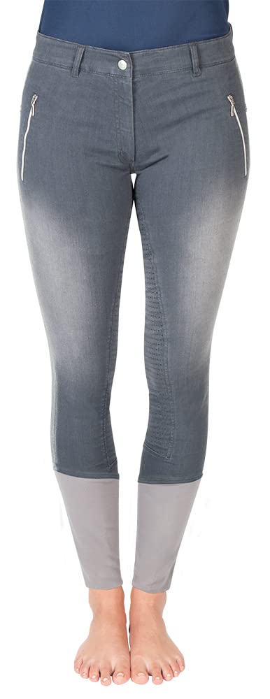 PFIFF 102682 Reithose Jaluna, Silikon-Grip Vollbesatz, Jeans-Optik, Damen 34-48
