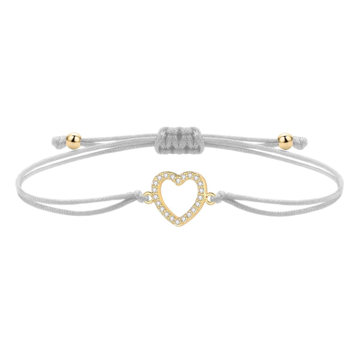 gioielli Nuovo 2025 CZ Ottone Amore Cuore Bracciale con ciondoli Amante delle donne Regalo Placcato in oro Cubic Zirconia Zircone Rosso Stringa con per te Gioielli Accessori Creativi