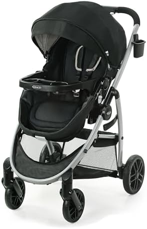 Graco Modes Pramette Stroller, 3-in-1 Baby Stroller, 3 Modes: Infant Car Seat Carrier (Car Seat Not Included), Infant Pramette, and Toddler Stroller, Reversible Seat, One-Hand Fold, Pierce