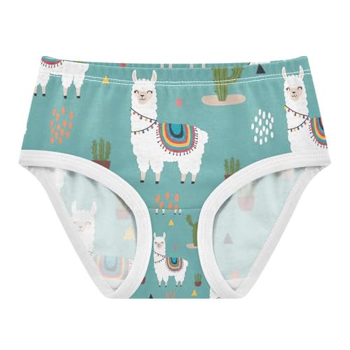 Cute Llamas Colorful Underwear Toddler Girl, Girl Underwear, 2T–8 Years - Main Image