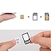 Samdi Sim Card Adapter Kit Includes Nano Sim Adapter - Micro Sim Adapter - Needle - Storage Sleeve (Sim Card Holder), Easy to Use and Storage, Don't Lose Them (Black)