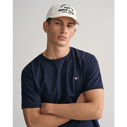 Gant Herren Reg Shield T-Shirt T Shirt, Evening Blue, XL EU – Ansicht 4
