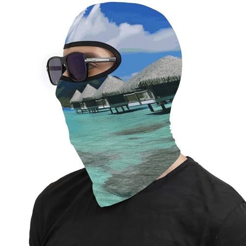 Pasamontaña para hombre y mujer con estampado de Tahití, balaclava para motocicleta, casco, protección facial completa, gorro calentador de cuello miniatura 4