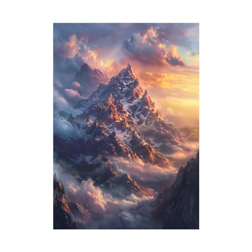 Dormitorio acogedor con pintura de arte de paisaje de 70x90cm para renovar paredes vacias