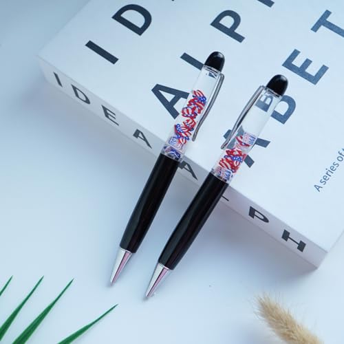 Image of USA Flag Hat Funny Pens Cute Floater Floating Liquid Writing Journaling Office Pen Unique Gift For Women Men