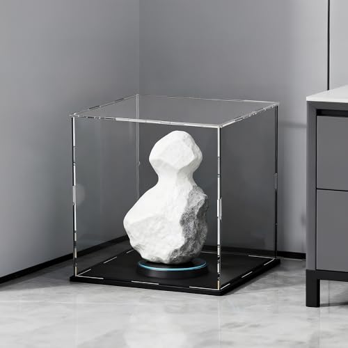 Image of Acrylic Display Case for Collectibles and Toys, Versatile Clear Acrylic Display Box with Black Base for Showcase and Displaying, 13x13x13-inch
