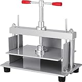  Macchina per pressatura per legatoria, 12X8,66 pollici per fogli di formato A4, macchina per appiattimento, pressa per legatoria in acciaio da 1500 kg, pressa per legatoria a vite per fogli di cart