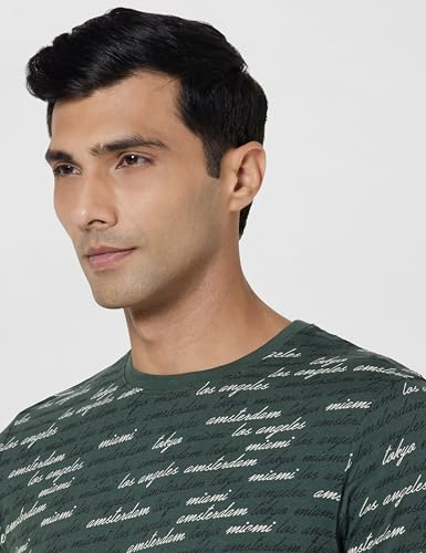 Image of Max Men Typographic Printed Crew Neck Ultra Slim Fit T-Shirt