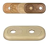 Dimensiones exteriores de los embellecedores tubos calefaccion : Largo = 122mm; Ancho = 58mm; Altura = 11mm; Diámetro del agujero = 15mm