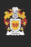cord coat  Cordes: Cordes Coat of Arms and Family Crest Notebook Journal (6 x 9 - 100 pages)