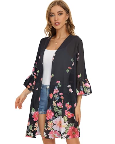 Image of Swimsuit Coverups for Women Sarong Beach Bikini Wrap Sheer Short Skirt Chiffon Scarf for Swimwear