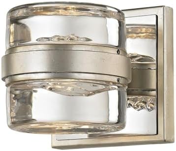 Miniatura 3 de Troy Lighting B5692 Splash-8W - Tocador de baño con 2 luces LED, 11.25 pulgadas de ancho por 4.5 pulgadas de alto, color acabado hoja de plata