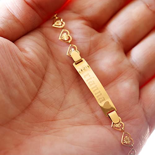 Tina&Co Personalized Name Bar Bracelet Gold Bar Bracelet Gift for Mom Bridesmaid Birthday Graduation Girl Friend2