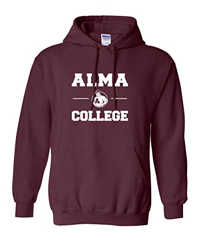 CreateMyTee | Alma College Scots Stacked One Color Hooded Sweatshirt |