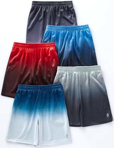 5 Pack: Mens Athletic Shorts, 9" Mesh Basketball Shorts Men Active Gym Shorts with Pockets2