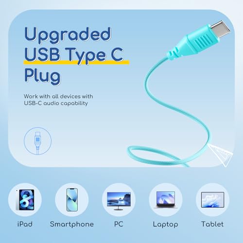 Image of EarFun K1 Kids Headphones Wired with Mic, USB Type C Headphones for Kids