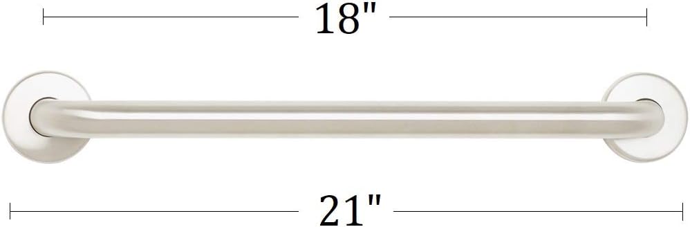 Signature 18" Satin Stainless Steel Bathroom Grab Bar