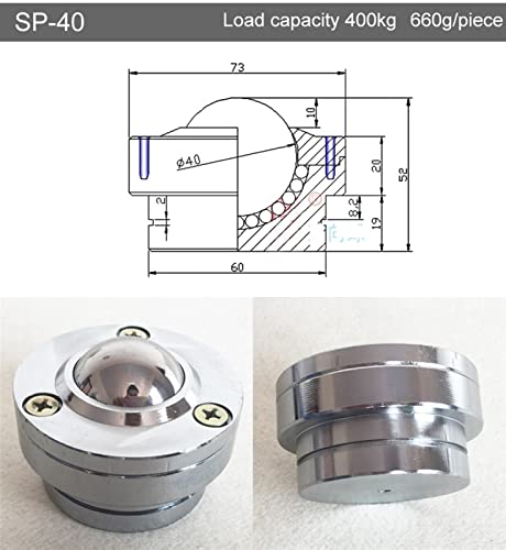 Rueda de rodamiento de bolas universal SP-45 rodillo de transmisión FSP-30 guía con brida 4