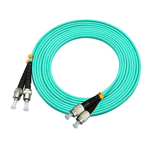 Image of 1Meter 3ft FC to ST Duplex 50 /125 10G OM3 Multi-Mode Fiber Optic Cable Jumper Optical Patch Cord FC-ST