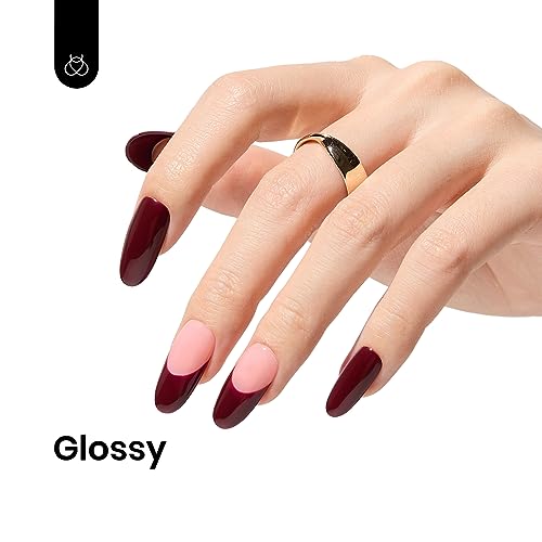 Image of Beetles Red Gel Polish - Merlot Wine 15ML /0.51Fl Oz, Maroon Dark Red Gel Nail Polish, Soak Off UV LED Lamp Burgundy Color Fall Nails Art, Manicure Salon DIY Home