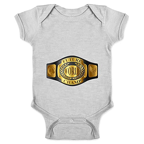 Image of Pop Threads Future World Champion Baby Wrestling Boxing Funny Infant Baby Boy Girl Bodysuit