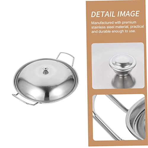 Set de wok acero inoxidable con tapa y sartén antiadherente miniatura 5