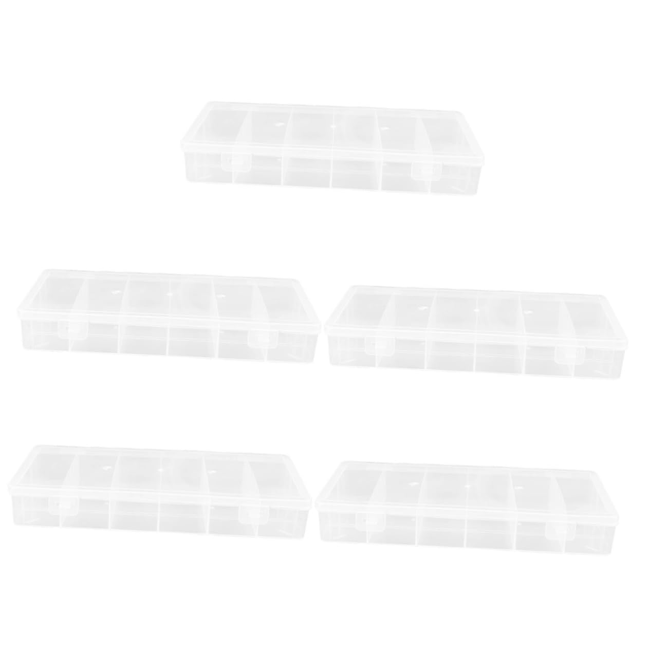 Gadpiparty 5 Set Contenitore Rettangolare Portagioe Scatolina Portagioie Dovere Chiaro Scatole Portaoggetti Organizzatore Di Accessori Per Giochi Da Tavolo Organizzatore Di Divisori 2 Pezzi*5