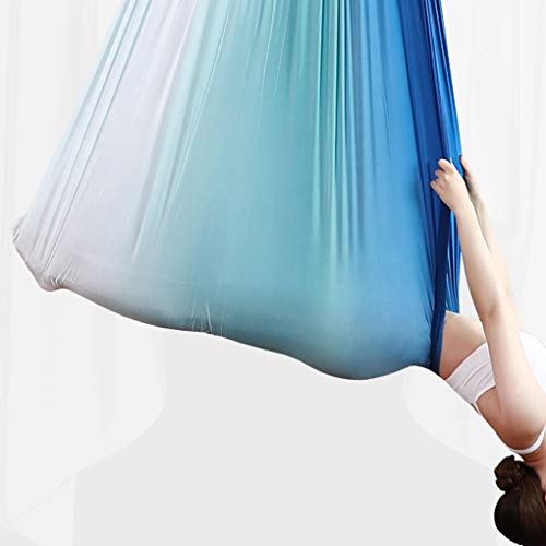 LASERIPLF Yoga aérea Profesional sedas Hamaca, Yoga Hamaca Vuelo de Bricolaje aérea sedas de Primera Calidad Equipo Antigravity Yoga Swing de Seguridad aérea Kit Deluxe 6m