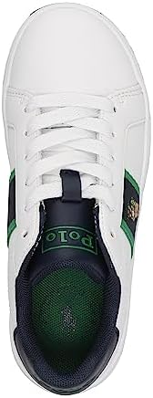 POLO RALPH LAUREN Boy's Heritage Court II Bear (Big Kid) White/Navy 7 Big Kid M | Image 4