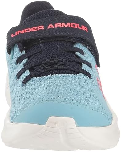 Under Armour Girls Pre School Pursuit 3 Big Logo Alternate Closure Running Shoe, (400) Blizzard/Midnight Navy/Pink Shock, 13 Little Kid | Image 1