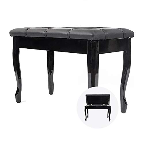 Banc de piano tabouret en cuir taille duo robuste avec rangement