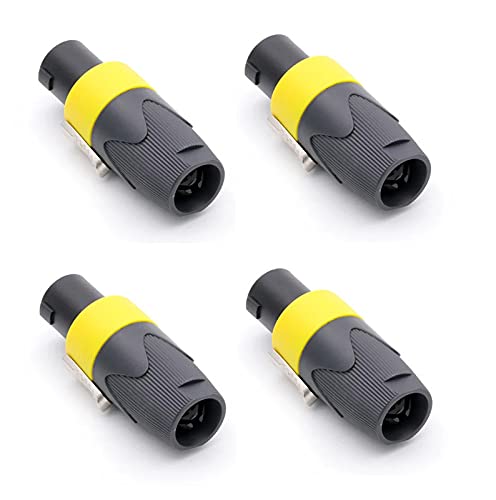 ERH India (Pack of 4 4 Pin Plug Audio Cable Plug Socket Adapter S...